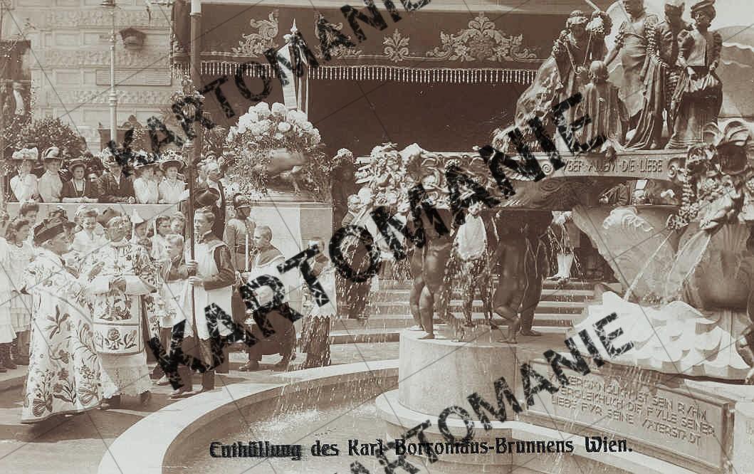 enthüllung des karl borromäus brunnen
